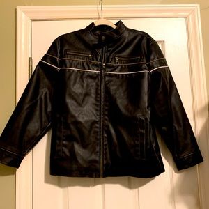 Boys fake leather jacket, sz 10-12